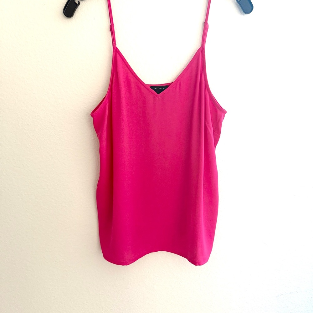 Halogen Hot Pink Camisole Top size medium adjustable straps